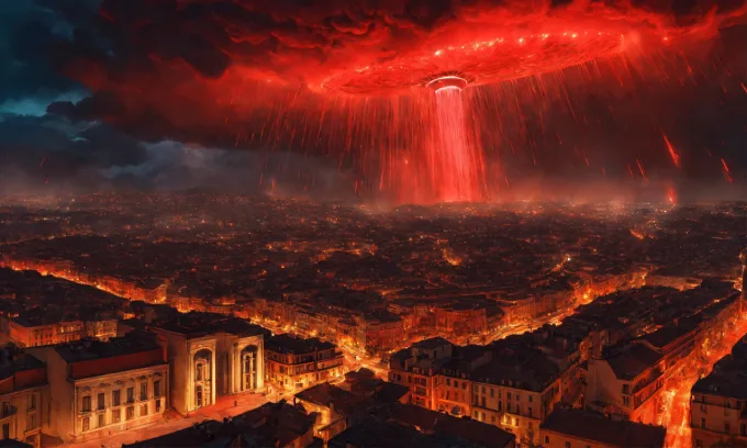 Blood rain and UFOs in Nice