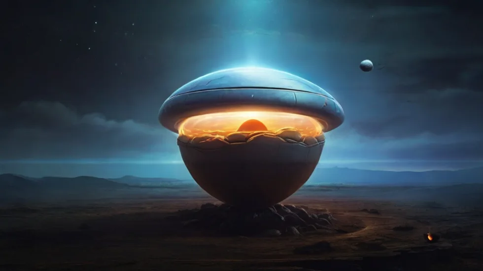 MALAGASY REPUBLIC - Egg shaped UFO