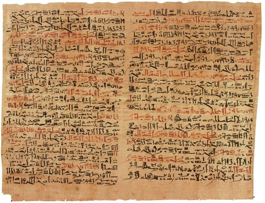 Example of hieratic writing. This is an excerpt from the "Instructions of Amenemhat", Dynasty XVIII, reign of Amenhotep I (1514-149Z BC)