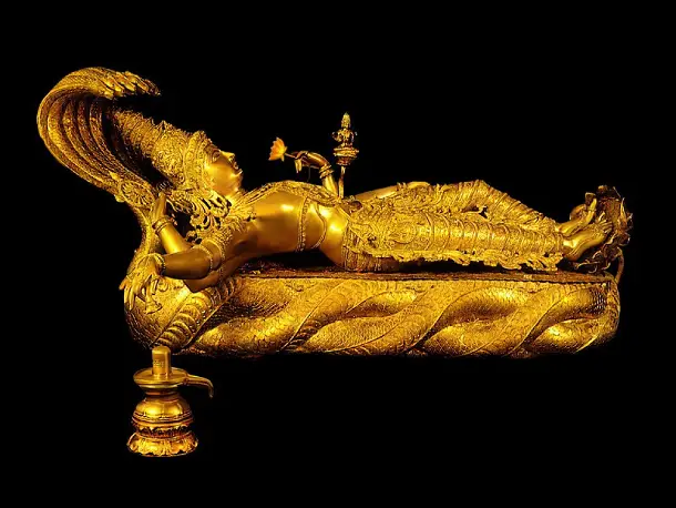 Golden Statue of Vishnu