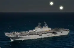 Two large UFOs chased an American aircraft carrier in October 2021