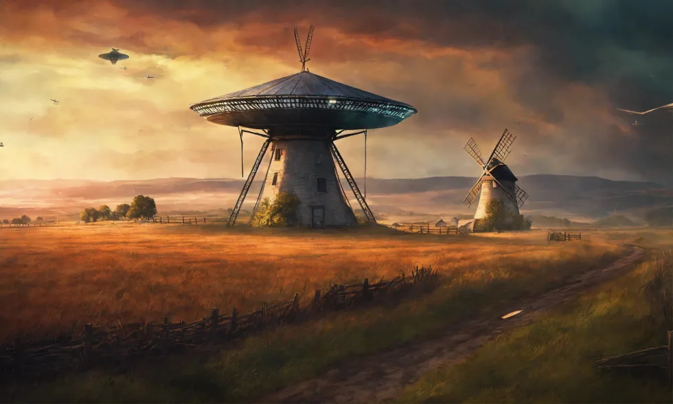 UFO sightings and a malfunctioning windmill.