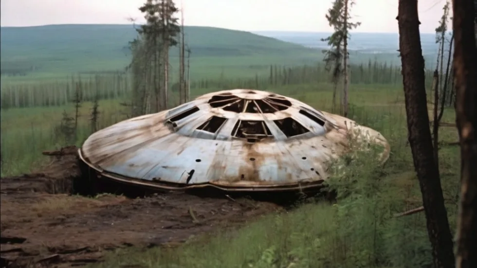 Where did the aliens disappear from the UFO that crashed near Zhigansky