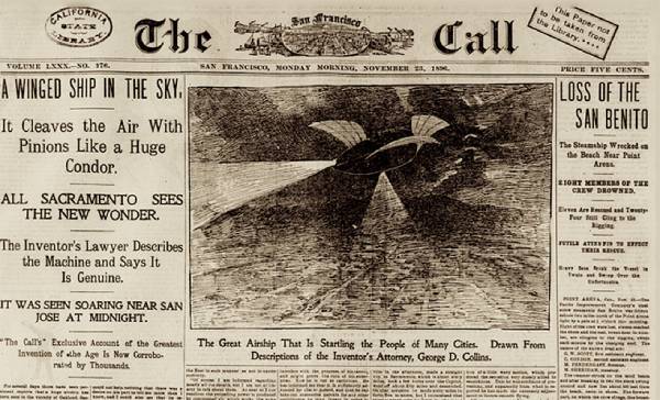 UFO sightings. The Great Panic 1896-1897