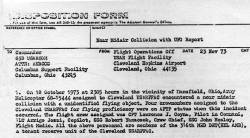 Noar Midair Collision with UFO report, Ohio