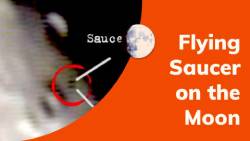 Flying saucer on the moon. UFO sightings 2020