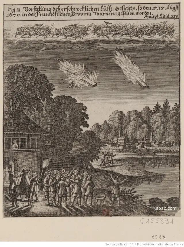 UFO in the sky over France in 1670?