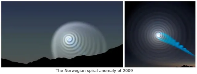 The Norwegian spiral anomaly of 2009