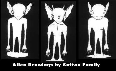 Alien drawings by Sutton Family