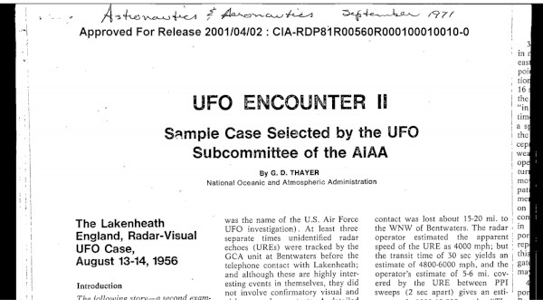 UFO incident report